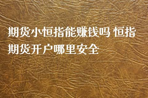 期货小恒指能赚钱吗 恒指期货开户哪里安全_https://www.iteshow.com_股指期权_第2张