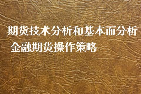 期货技术分析和基本面分析 金融期货操作策略_https://www.iteshow.com_期货百科_第2张