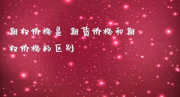 期权价格是 期货价格和期权价格的区别_https://www.iteshow.com_原油期货_第2张