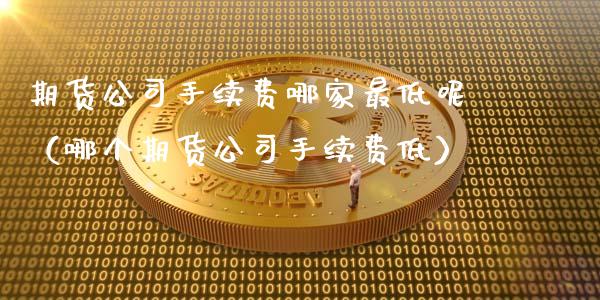 期货公司手续费哪家最低呢（哪个期货公司手续费低）_https://www.iteshow.com_期货知识_第2张