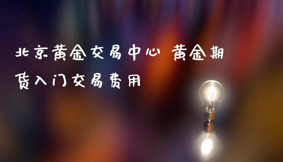 北京黄金交易中心 黄金期货入门交易费用_https://www.iteshow.com_期货品种_第2张