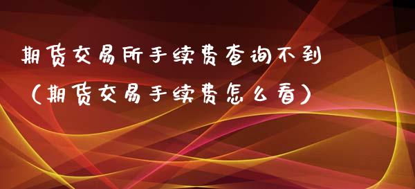 期货交易所手续费查询不到（期货交易手续费怎么看）_https://www.iteshow.com_期货手续费_第2张