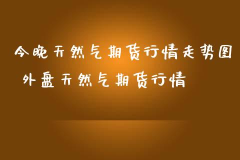 今晚天然气期货行情走势图 外盘天然气期货行情_https://www.iteshow.com_期货公司_第2张