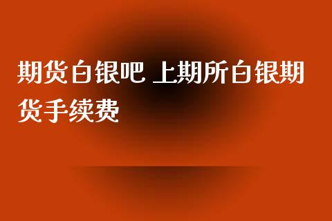 期货白银吧 上期所白银期货手续费_https://www.iteshow.com_股指期货_第2张