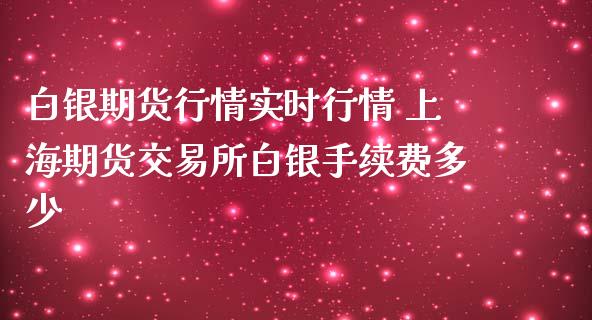 白银期货行情实时行情 上海期货交易所白银手续费多少_https://www.iteshow.com_期货公司_第2张