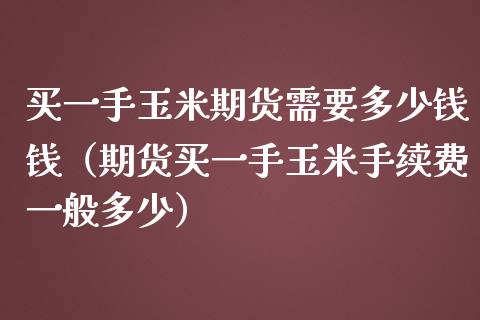 买一手玉米期货需要多少钱钱（期货买一手玉米手续费一般多少）_https://www.iteshow.com_期货手续费_第2张