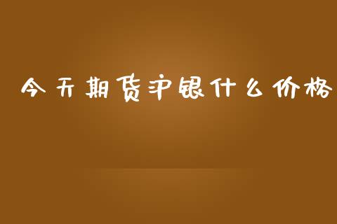 今天期货沪银什么价格_https://www.iteshow.com_期货手续费_第2张