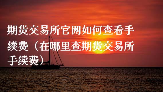 期货交易所官网如何查看手续费（在哪里查期货交易所手续费）_https://www.iteshow.com_期货交易_第2张