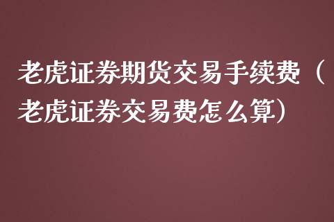 老虎证券期货交易手续费（老虎证券交易费怎么算）_https://www.iteshow.com_期货手续费_第2张