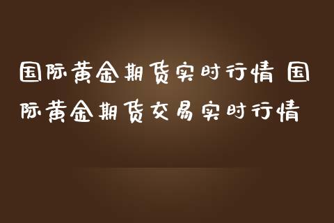 国际黄金期货实时行情 国际黄金期货交易实时行情_https://www.iteshow.com_期货品种_第2张