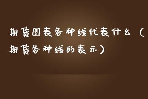 期货图表各种线代表什么（期货各种线的表示）_https://www.iteshow.com_期货品种_第2张