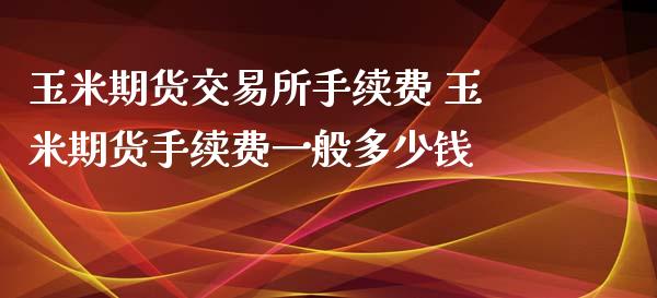 玉米期货交易所手续费 玉米期货手续费一般多少钱_https://www.iteshow.com_期货品种_第2张