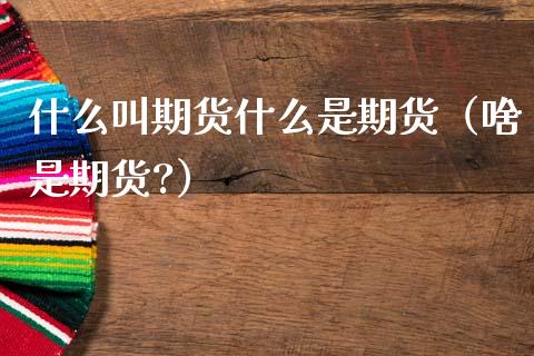 什么叫期货什么是期货（啥是期货?）_https://www.iteshow.com_原油期货_第2张