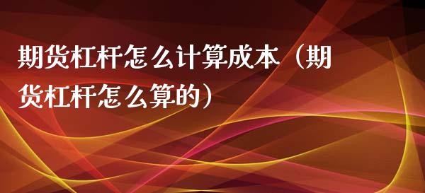 期货杠杆怎么计算成本（期货杠杆怎么算的）_https://www.iteshow.com_期货知识_第2张