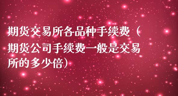 期货交易所各品种手续费（期货公司手续费一般是交易所的多少倍）_https://www.iteshow.com_期货手续费_第2张