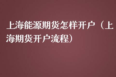 上海能源期货怎样开户（上海期货开户流程）_https://www.iteshow.com_期货知识_第2张