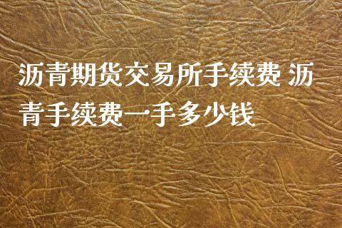 沥青期货交易所手续费 沥青手续费一手多少钱_https://www.iteshow.com_期货交易_第2张