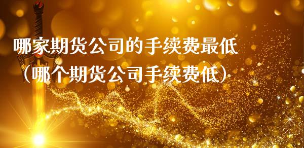 哪家期货公司的手续费最低（哪个期货公司手续费低）_https://www.iteshow.com_期货百科_第2张