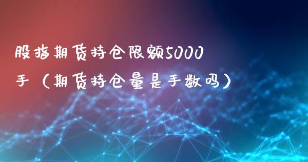 股指期货持仓限额5000手（期货持仓量是手数吗）_https://www.iteshow.com_期货手续费_第2张