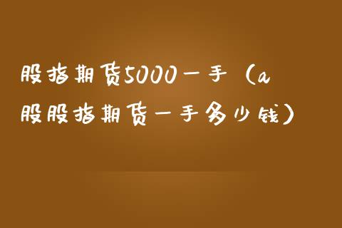 股指期货5000一手（a股股指期货一手多少钱）_https://www.iteshow.com_期货品种_第2张