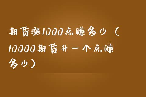 期货涨1000点赚多少（10000期货升一个点赚多少）_https://www.iteshow.com_期货公司_第2张