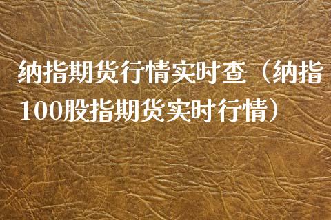 纳指期货行情实时查（纳指100股指期货实时行情）_https://www.iteshow.com_期货品种_第2张