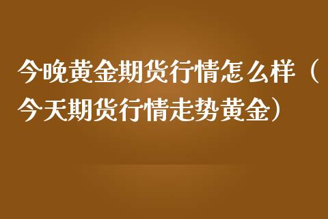 今晚黄金期货行情怎么样（今天期货行情走势黄金）_https://www.iteshow.com_期货开户_第2张