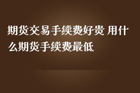 期货交易手续费好贵 用什么期货手续费最低_https://www.iteshow.com_期货手续费_第2张