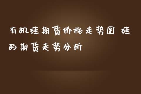 有机硅期货价格走势图 硅的期货走势分析_https://www.iteshow.com_期货交易_第2张