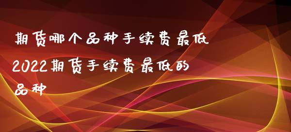 期货哪个品种手续费最低 2022期货手续费最低的品种_https://www.iteshow.com_期货公司_第2张