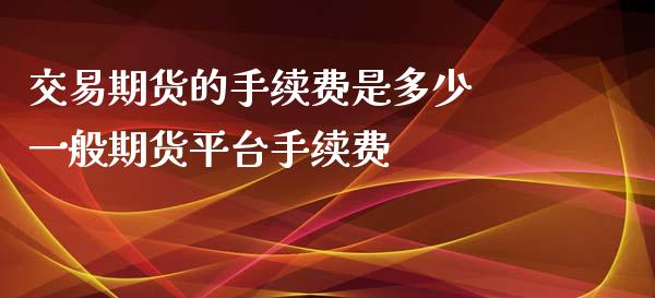 交易期货的手续费是多少 一般期货平台手续费_https://www.iteshow.com_期货百科_第2张