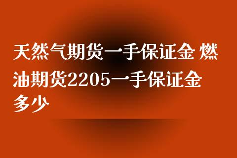 天然气期货一手保证金 燃油期货2205一手保证金多少_https://www.iteshow.com_期货百科_第2张