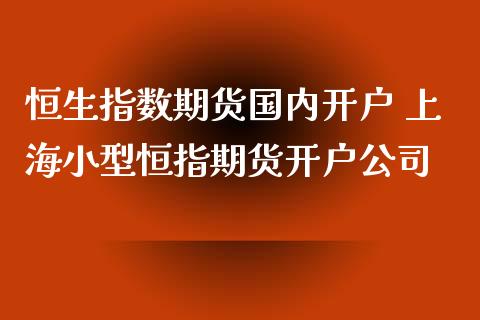 恒生指数期货国内开户 上海小型恒指期货开户公司_https://www.iteshow.com_商品期货_第2张