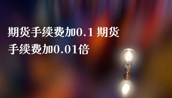 期货手续费加0.1 期货手续费加0.01倍_https://www.iteshow.com_期货品种_第2张