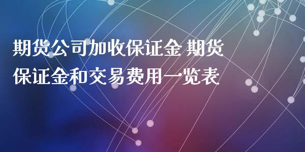 期货公司加收保证金 期货保证金和交易费用一览表_https://www.iteshow.com_期货交易_第2张