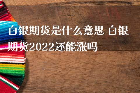 白银期货是什么意思 白银期货2022还能涨吗_https://www.iteshow.com_股指期货_第2张