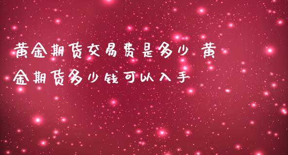 黄金期货交易费是多少 黄金期货多少钱可以入手_https://www.iteshow.com_期货手续费_第2张