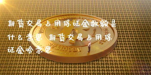 期货交易占用保证金数额是什么意思 期货交易占用保证金啥意思_https://www.iteshow.com_商品期货_第2张