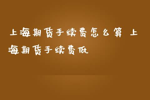 上海期货手续费怎么算 上海期货手续费低_https://www.iteshow.com_期货品种_第2张