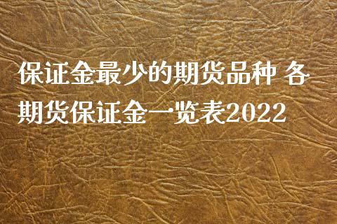 保证金最少的期货品种 各期货保证金一览表2022_https://www.iteshow.com_期货品种_第2张