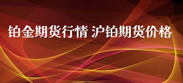 铂金期货行情 沪铂期货价格_https://www.iteshow.com_股指期权_第2张