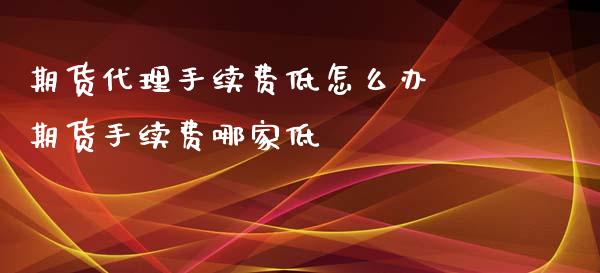 期货代理手续费低怎么办 期货手续费哪家低_https://www.iteshow.com_期货知识_第2张