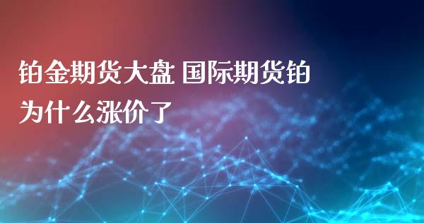 铂金期货大盘 国际期货铂为什么涨价了_https://www.iteshow.com_原油期货_第2张