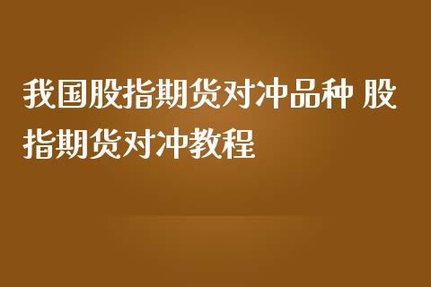 我国股指期货对冲品种 股指期货对冲教程_https://www.iteshow.com_期货品种_第2张