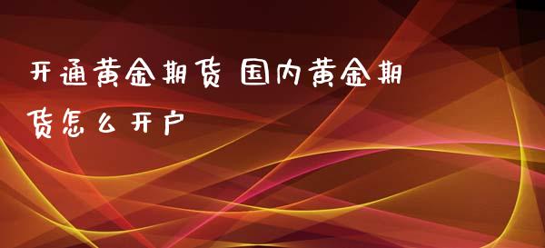 开通黄金期货 国内黄金期货怎么开户_https://www.iteshow.com_期货百科_第2张