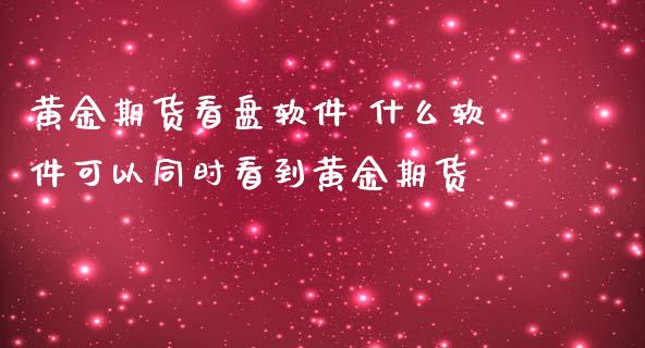 黄金期货看盘软件 什么软件可以同时看到黄金期货_https://www.iteshow.com_期货百科_第2张