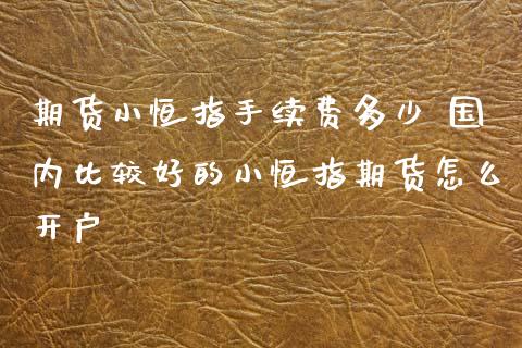 期货小恒指手续费多少 国内比较好的小恒指期货怎么开户_https://www.iteshow.com_期货交易_第2张