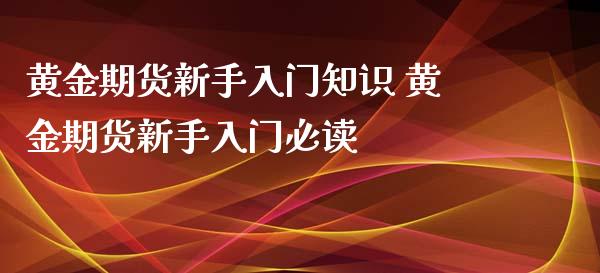 黄金期货新手入门知识 黄金期货新手入门必读_https://www.iteshow.com_期货品种_第2张