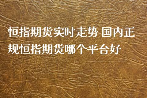 恒指期货实时走势 国内正规恒指期货哪个平台好_https://www.iteshow.com_商品期货_第2张