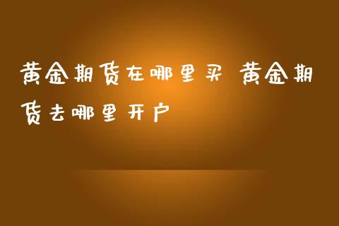 黄金期货在哪里买 黄金期货去哪里开户_https://www.iteshow.com_期货品种_第2张